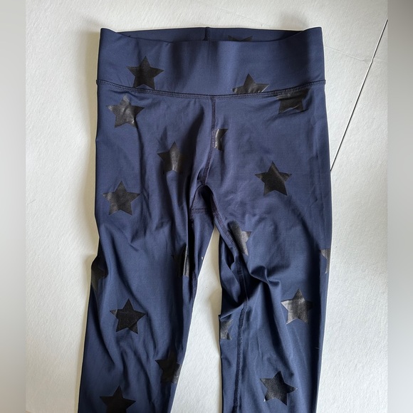 Terez Navy Blue Leggings w/ Black Stars Size Small - Picture 1 of 6